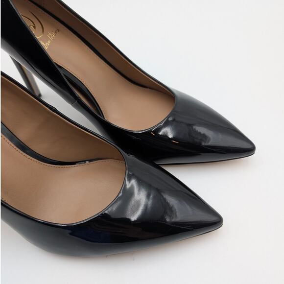 Sam Edelman Hazel Pointed Toe Patent Leather Heel Pumps Black Size US9M EU40 - Picture 9 of 9